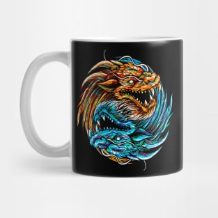 Dragon Yin Yang Backprint Mug